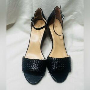 Cole Haan Black Woven Wedge’s